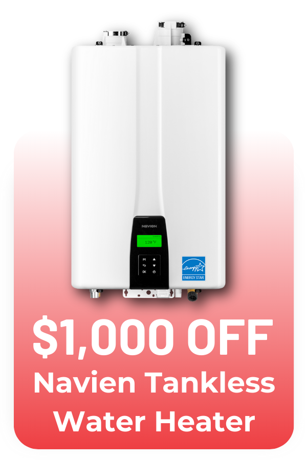 $1000 off navien tankless water heaters